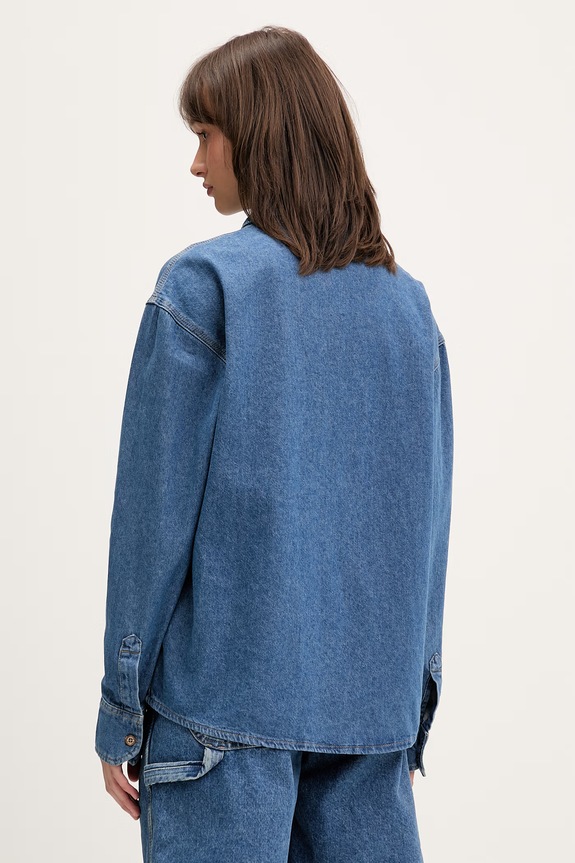 Ρούχα Dickies πουκάμισο γυναικείο ντένιμ DK0A8826CLB1 μπλε