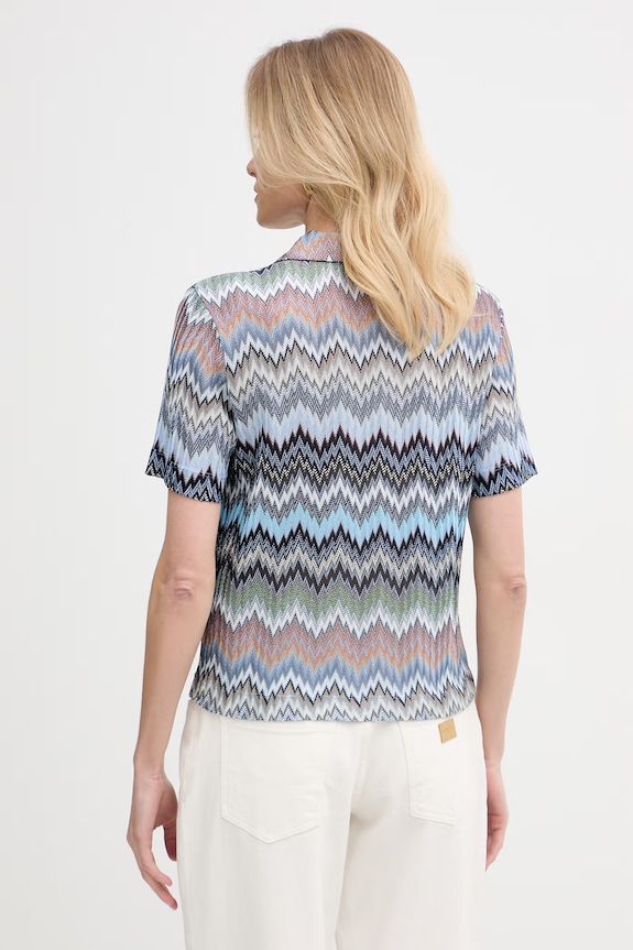 Odzież Missoni koszula damska z wiskozy DS26SJ03.BR014T niebieski