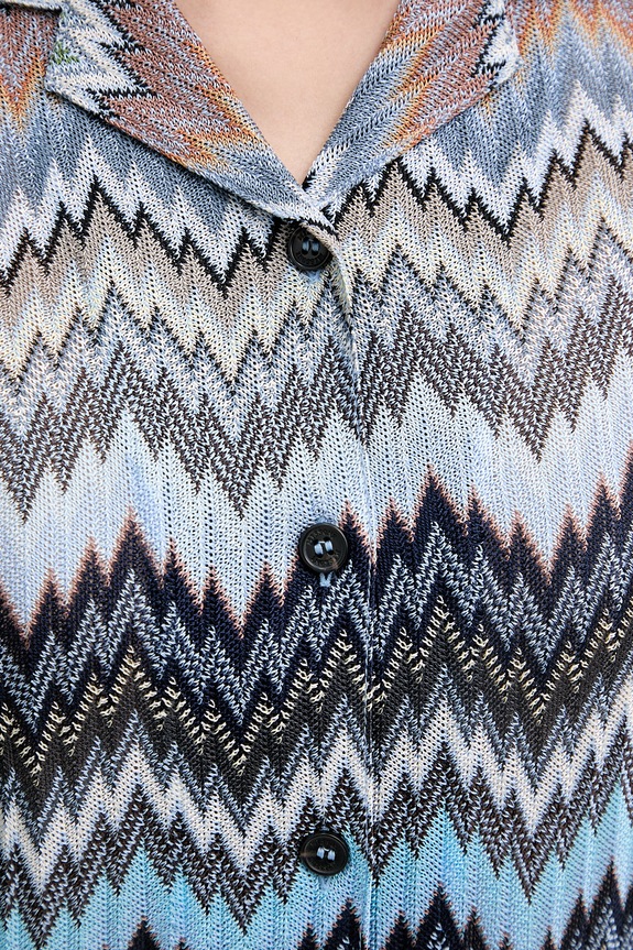 Missoni koszula damska z wiskozy DS26SJ03.BR014T niebieski