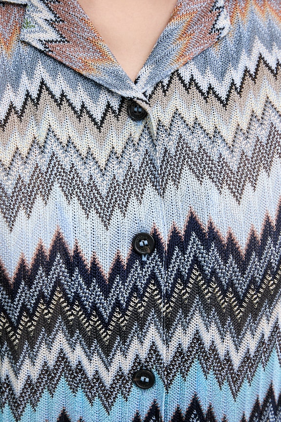 Missoni koszula damska z wiskozy DS26SJ03.BR014T niebieski