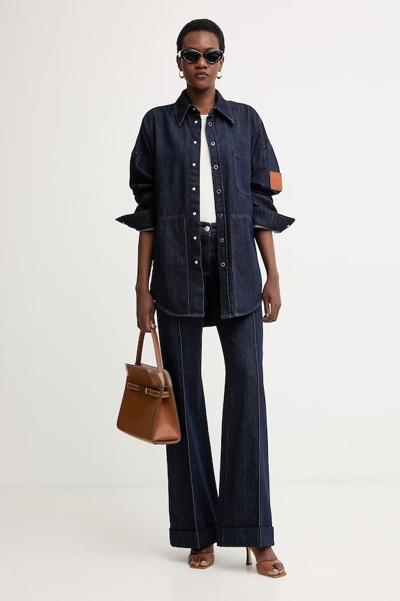Missoni cămașă pentru femei, din denim DS26SJ0N.BW00ZB bleumarin SS26