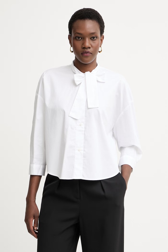Armani Exchange cămașă pentru femei, din bumbac alb XW001757.AF12812