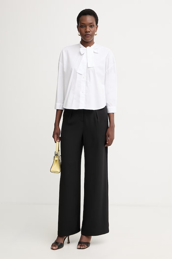 Armani Exchange cămașă pentru femei, din bumbac XW001757.AF12812 alb SS26