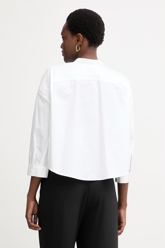 Îmbrăcăminte Armani Exchange cămașă pentru femei, din bumbac XW001757.AF12812 alb
