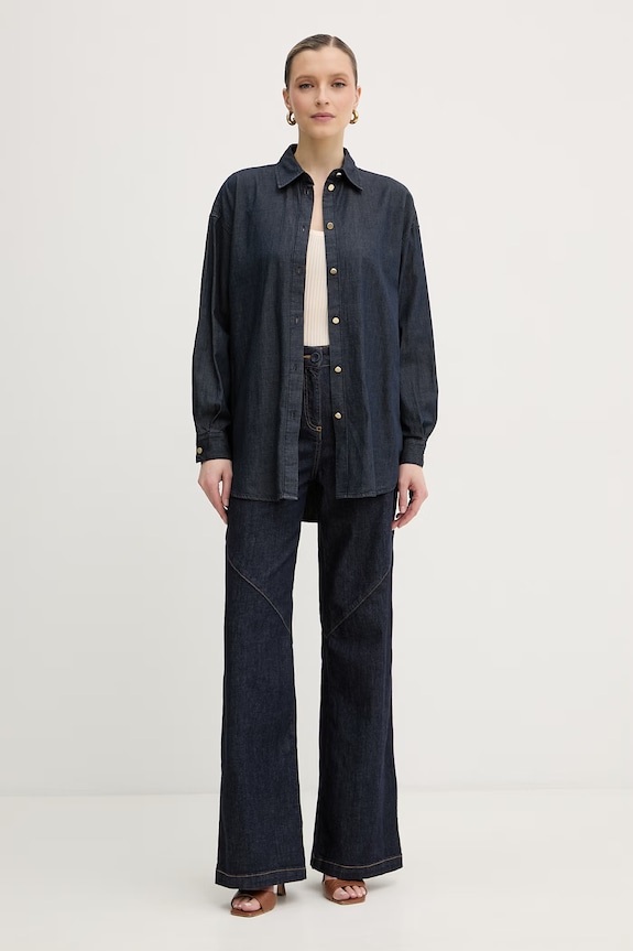 Armani Exchange košeľa dámska rifľová XW002258.AF21337 tmavomodrá SS26