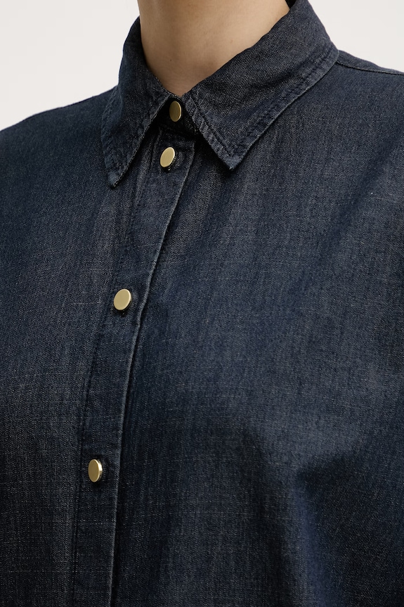Armani Exchange košeľa dámska rifľová XW002258.AF21337 tmavomodrá