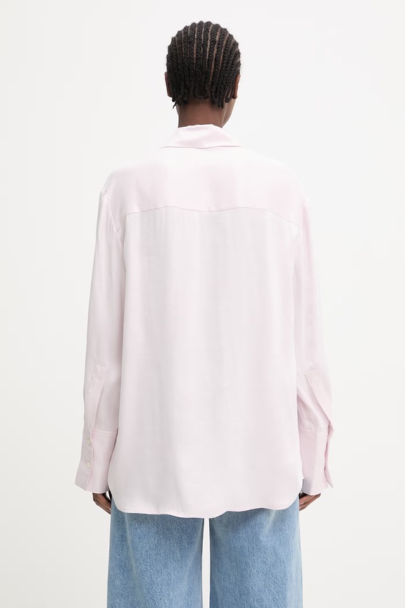 Odzież Anine Bing BRIDGET SHIRT - POWDER PINK koszula damska z wiskozy A.07.11947.PKI26 różowy