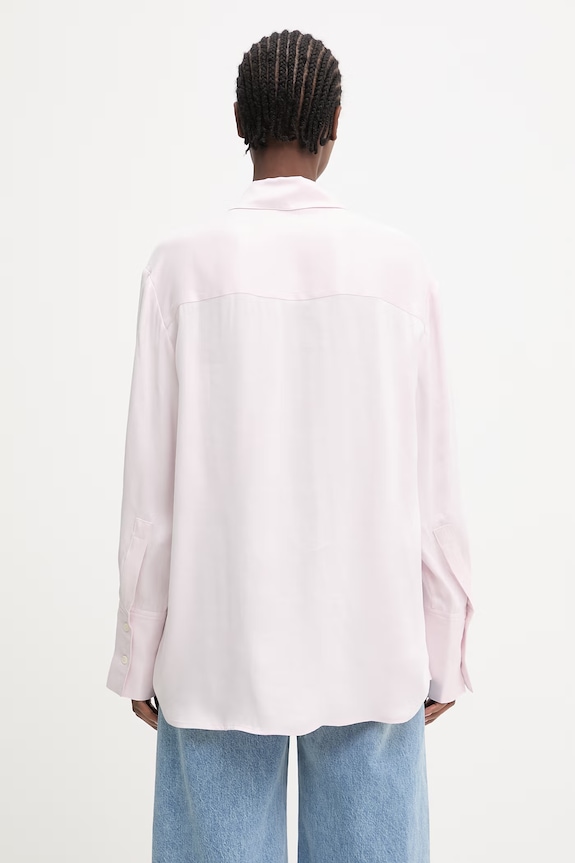 Odzież Anine Bing BRIDGET SHIRT - POWDER PINK koszula damska z wiskozy A.07.11947.PKI26 różowy