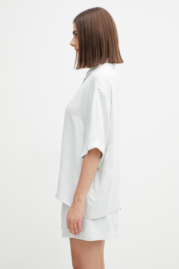 Anine Bing COCO SHIRT - SPRING MINT košeľa dámska z lyocellu A.07.12377.GRN01 tyrkysová SS26