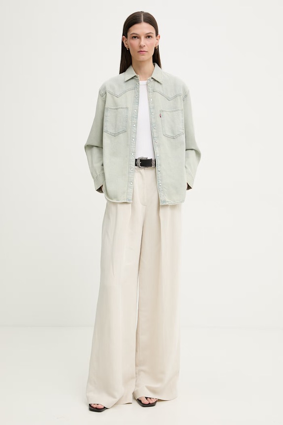 Levi's košeľa dámska rifľová TEODORA WESTERN A7244.0080 modrá SS26