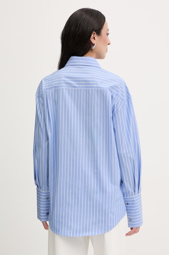 Oblečenie Karl Lagerfeld košeľa dámska bavlnená B2W11018 modrá