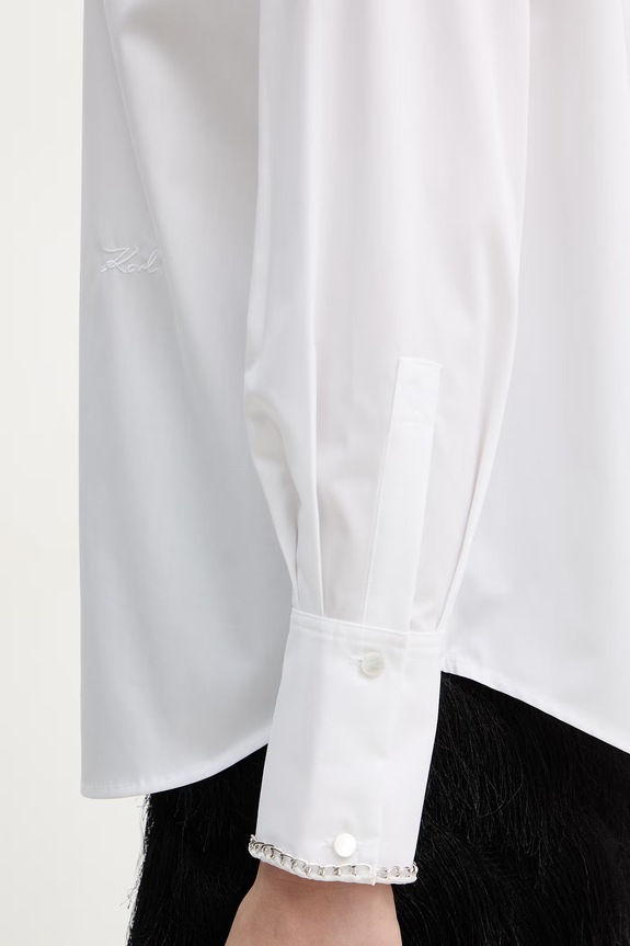Karl Lagerfeld Πουκάμισο γυναικείο βαμβακερό B2W11003 λευκό