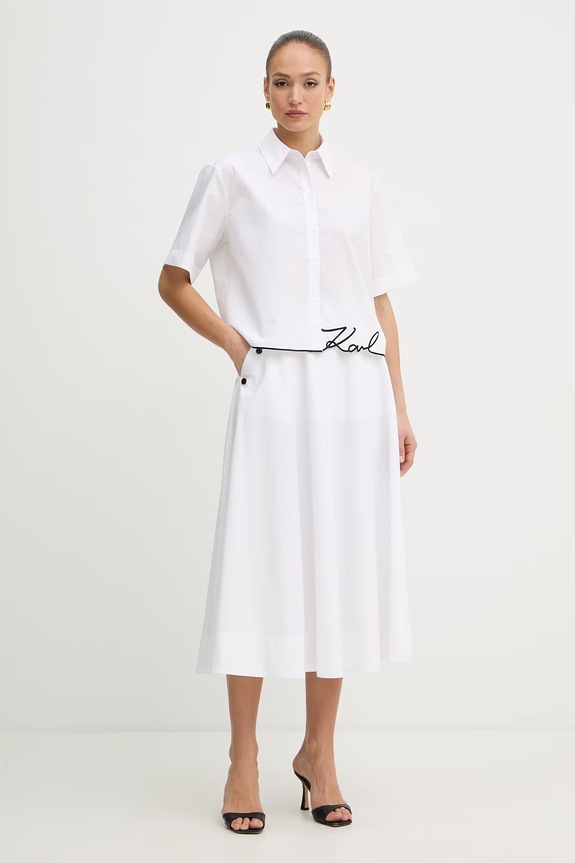 Karl Lagerfeld košile dámská B2W11017 bílá SS26