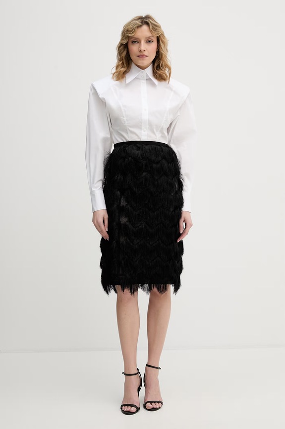 Dámska košeľa s bavlnou Karl Lagerfeld Studio B2W11047 biela SS26