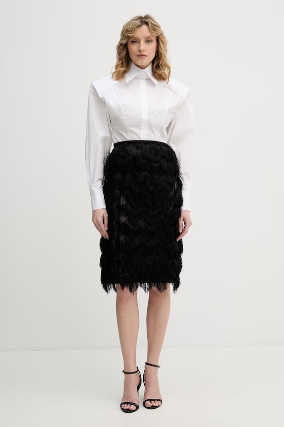 Dámska košeľa s bavlnou Karl Lagerfeld Studio B2W11047 biela SS26