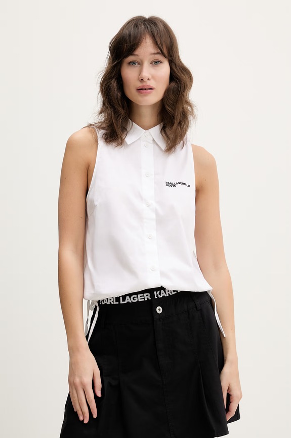 Karl Lagerfeld Jeans koszula z elastanem biały B2W11020