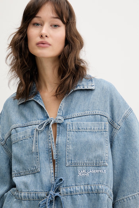 Karl Lagerfeld Jeans cămașă jeans albastru B2W11025