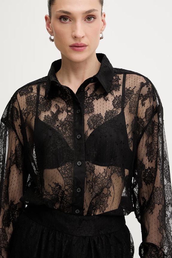 Bardot cămașă negru 60360TB