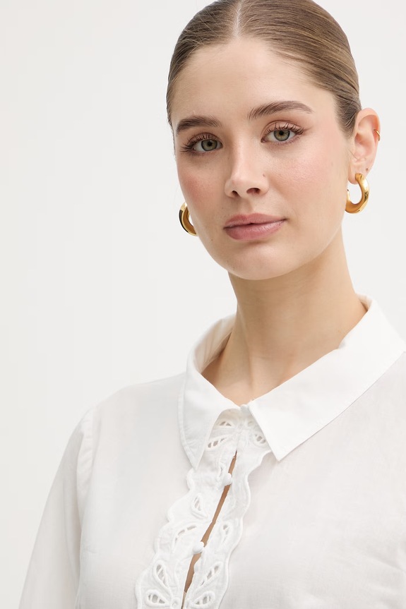 Bardot camicia da donna in cotone 60378TB beige