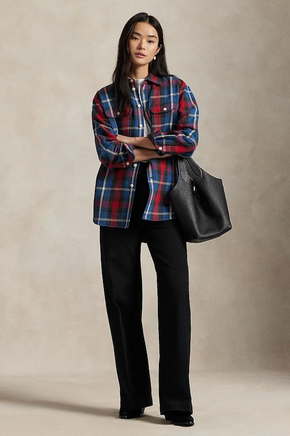 Ρούχα Polo Ralph Lauren πουκάμισο γυναικείο βαμβακερό 211941502 πολύχρωμο