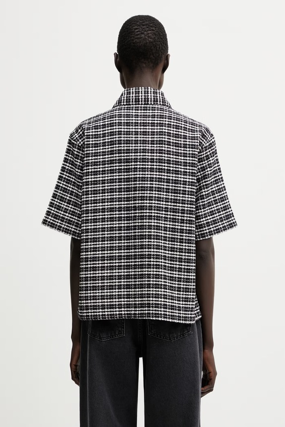 Odzież Carhartt WIP W' S/S Michigan Shirt koszula bawełniana damska I036261.3JOXX czarny