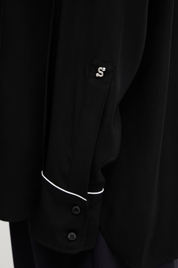 Sportmax Spxcocco koszula z wiskozy damska czarny 2612191022600
