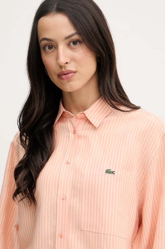 Lacoste cămașă pentru femei, cu in portocaliu CF1429