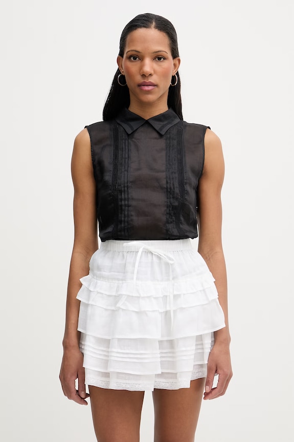 Isabelle Blanche top pentru femei, din in negru IS26SS.C046.T017