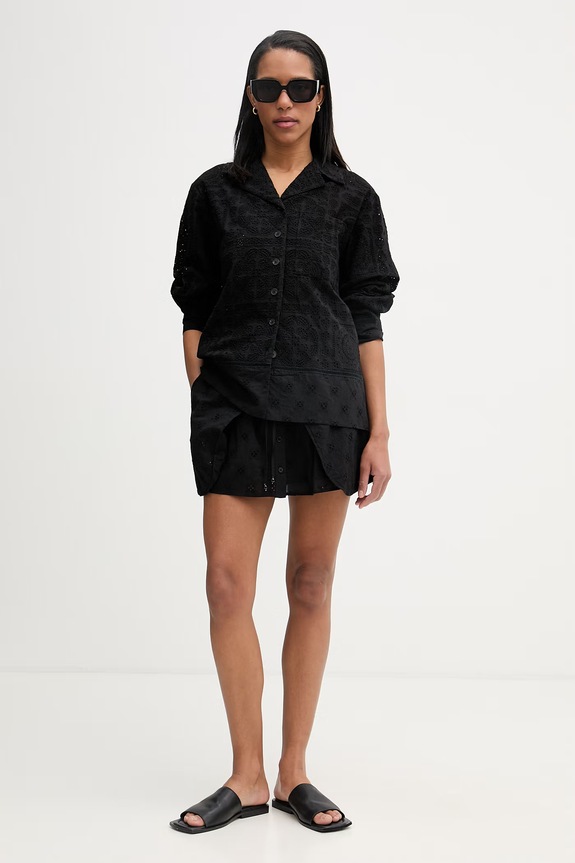 Isabelle Blanche cămașă pentru femei, din bumbac IS26SS.C120.T018 negru SS26
