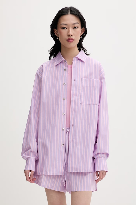 Marimekko cămașă pentru femei, din bumbac violet 095436