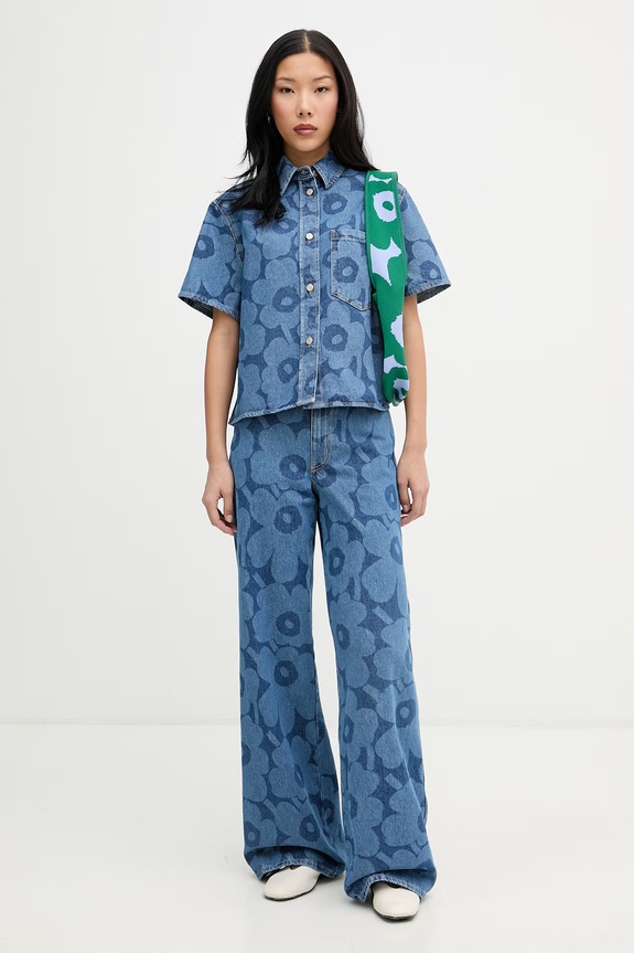Marimekko košeľa dámska rifľová 095426 modrá SS26