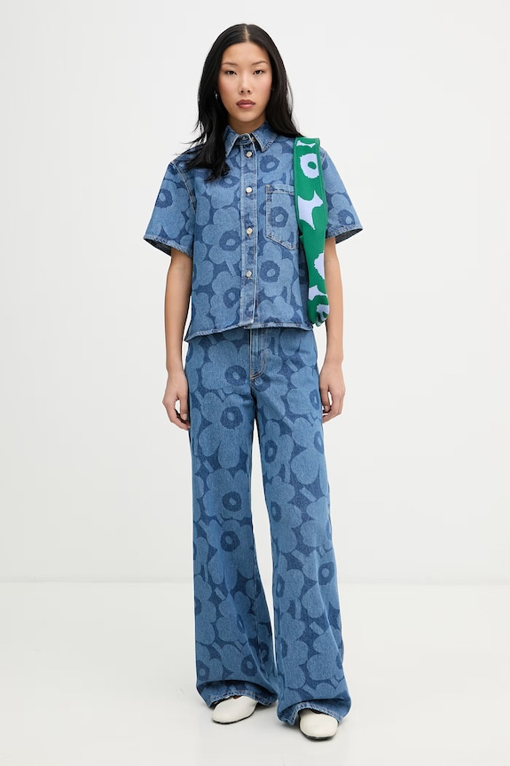 Marimekko košeľa dámska rifľová 095426 modrá SS26