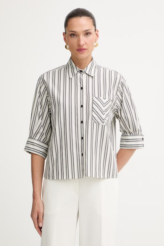 rag & bone koszula damska bawełniana Lucia beżowy RA6Y26SSMCO