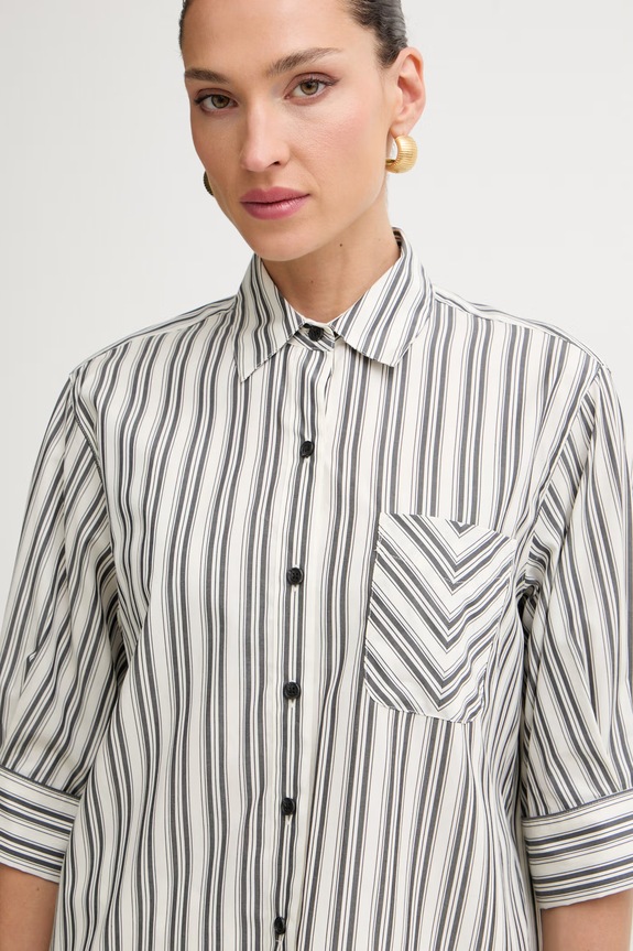 rag & bone koszula damska bawełniana Lucia beżowy RA6Y26SSMCO