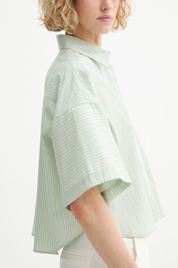 rag & bone košeľa dámska bavlnená Marin RAD026SSMCO zelená
