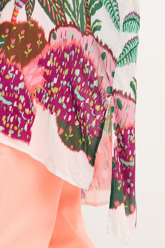 Lola Casademunt πουκαμίσα γυναικεία από βισκόζη LS2615014 λευκό