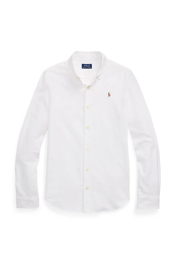 Otroška bombažna srajca Polo Ralph Lauren 313929954004 bela SS26