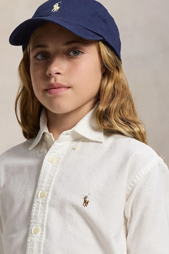 Otroška bombažna srajca Polo Ralph Lauren 313929954004 bela