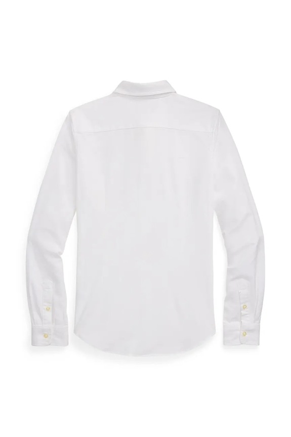 Deklice Otroška bombažna srajca Polo Ralph Lauren 313929954004 bela