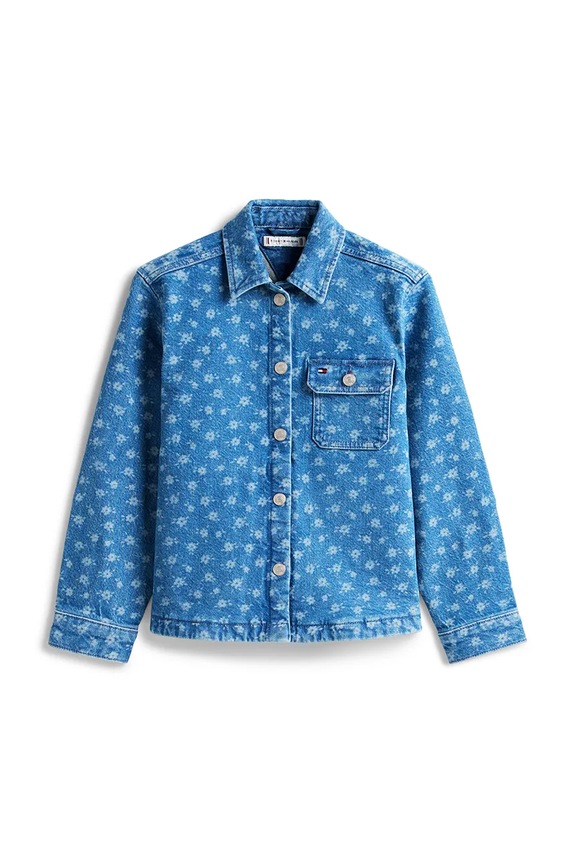 Tommy Hilfiger koszula jeansowa dziecięca KG0KG09265.128.176.PPY2 niebieski SS26