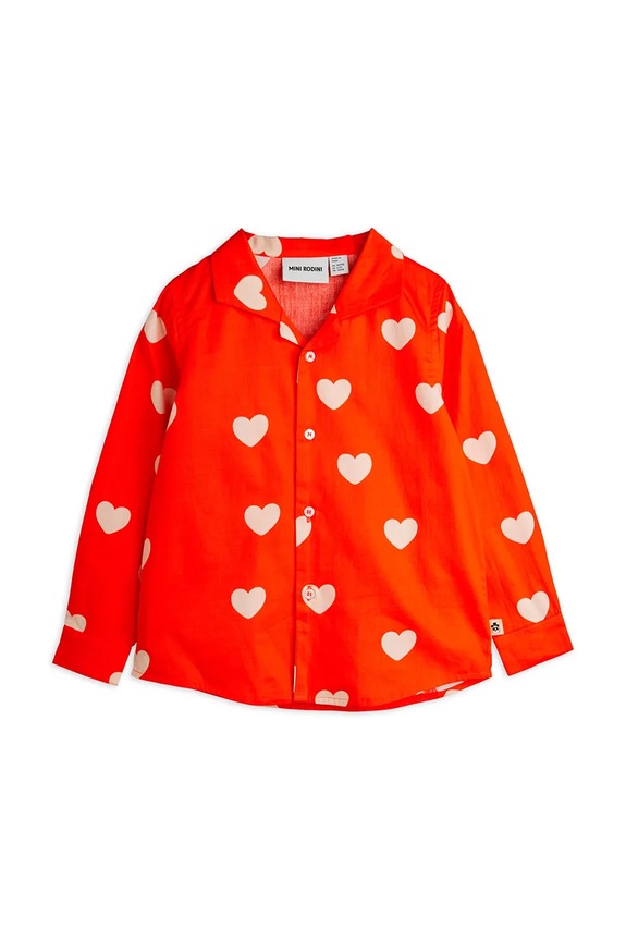 Dječja pamučna košulja Mini Rodini Hearts casual narančasta 26120179