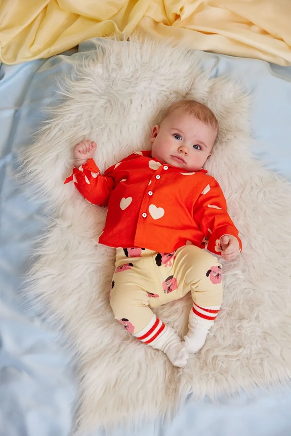 Dječja pamučna košulja Mini Rodini Hearts 26120179 narančasta