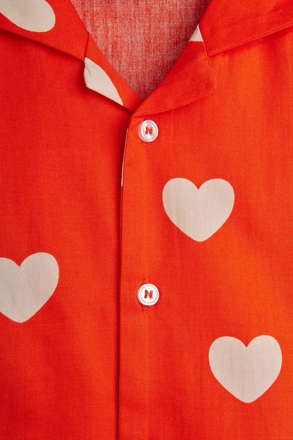 Djevojčice Dječja pamučna košulja Mini Rodini Hearts 26120179 narančasta