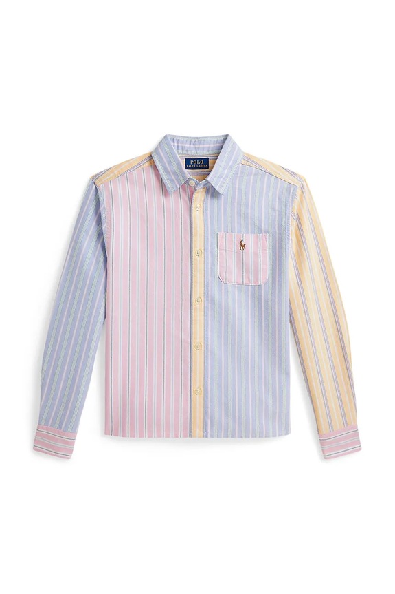 Polo Ralph Lauren koszula bawełniana dziecięca 313A11793001 różowy SS26