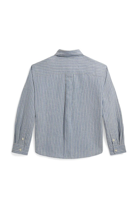 Polo Ralph Lauren košeľa detská s ľanom 313A11983002 modrá SS26