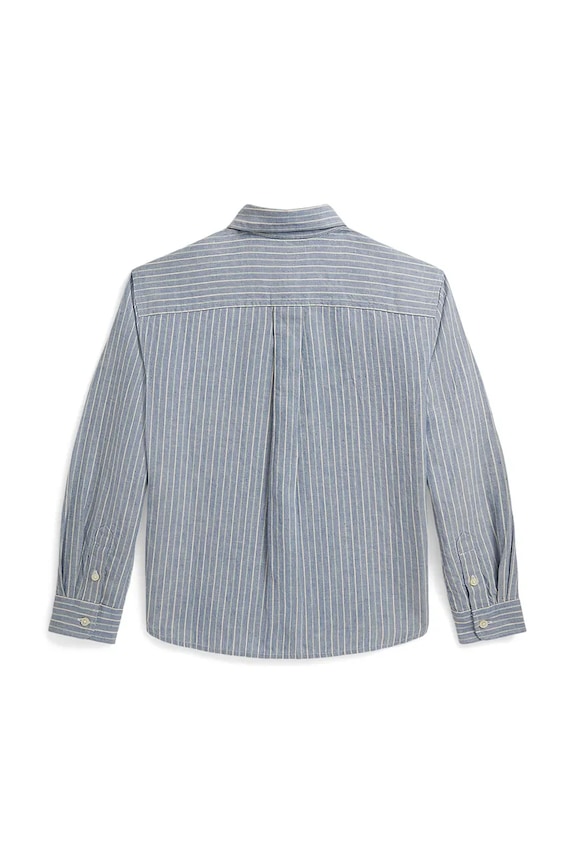 Polo Ralph Lauren košeľa detská s ľanom 313A11983002 modrá SS26