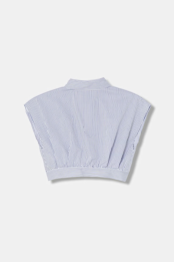 Elisabetta Franchi koszula bawełniana dziecięca EFCA281.0.CR025.116.128 niebieski SS26