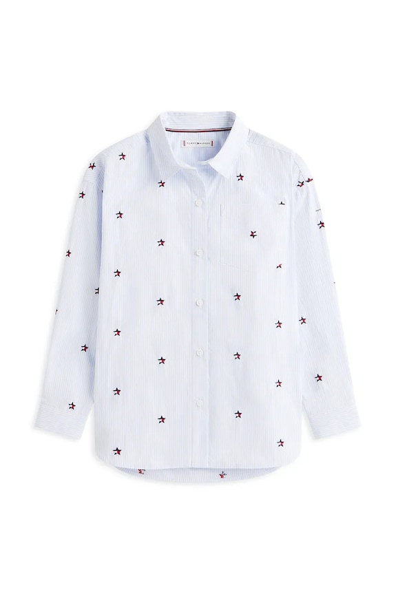 Tommy Hilfiger cămașă pentru copii, din bumbac KG0KG09306.128.176.PPY2 albastru SS26