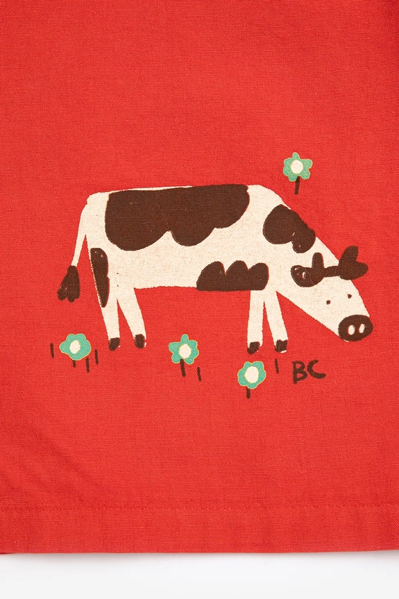 Chlapec Detská bavlnená košeľa Bobo Choses Farm Adventure 126AC034 červená