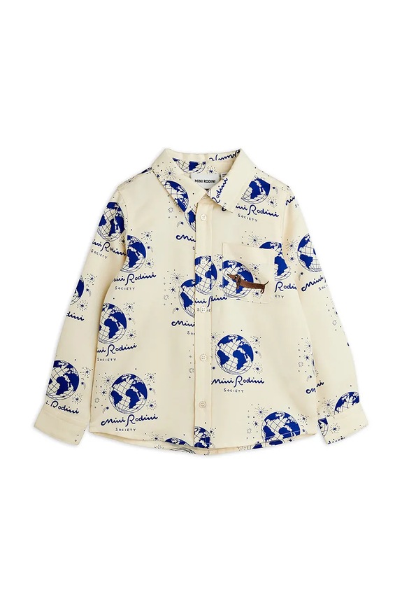 Mini Rodini košulja za djecu Society bijela 26220101